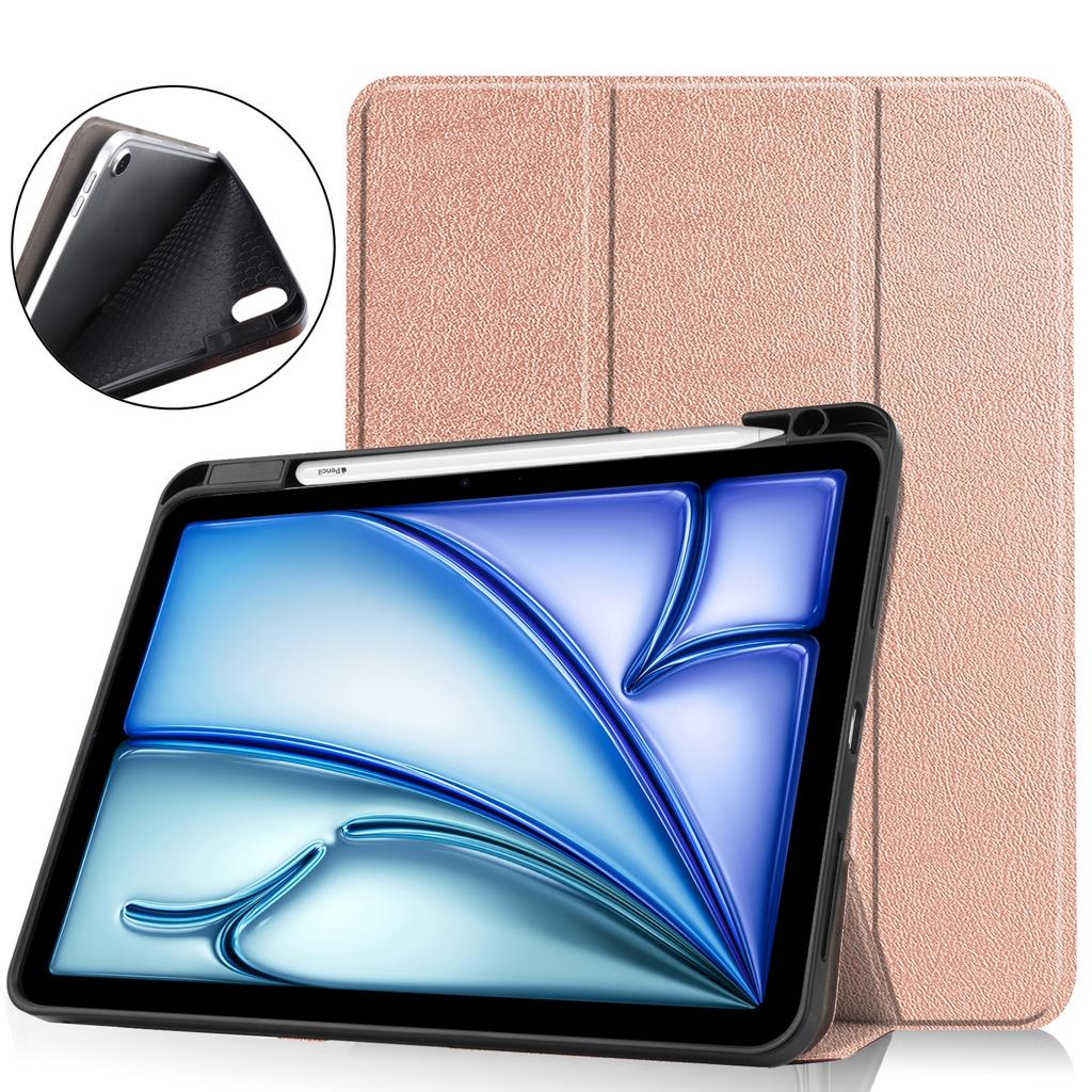 For iPad Air 11 (2025)/(2024) Case Tri-Fold Stand Protective Tablet Cover with Pen Slot