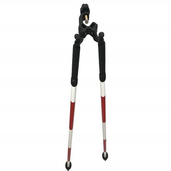 Bipod Surveying, Hliníkový bipod Monopod pro nivelaci tyče a hranolové tyče geodetické, totální stanice GPS GNSS