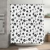 Modern Black White Shower Curtain with Swirls StarsAdd a Touch of Magic to Your Bathroom Decor