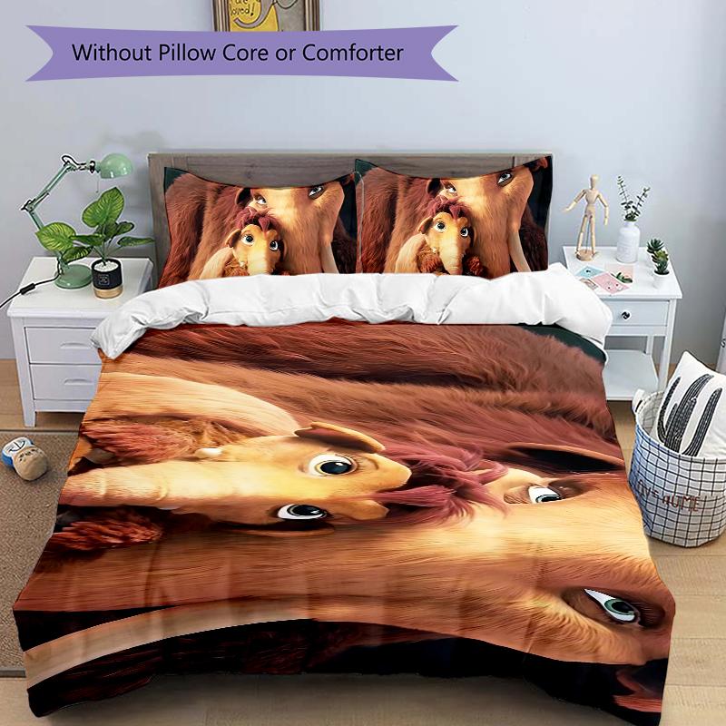 Wildly Expressive Faces Printed 3pcs Bedding Set Soft Microfiber 1 Duvet Cover And 2 Pillowcases Home Bedroom Decor Xmas Gift K1802