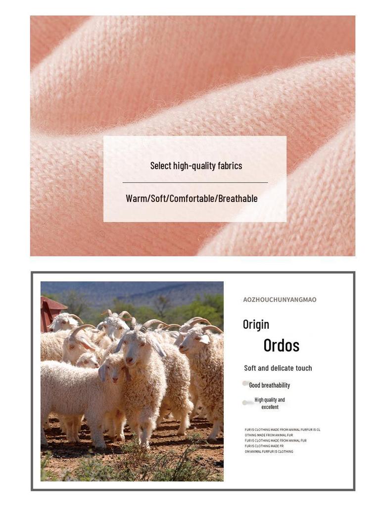 Damska dzianinowa kamizelka z czystego kaszmiru 12-gauge - Okrągły dekolt, 8 kolorów, Ciepła i przyjazna dla skóry