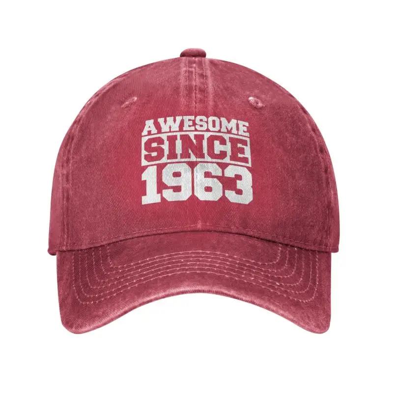 Fashion Cotton Vintage Born In 1963 Baseball Cap Men Women Personalized Adult 60 Years Old Gifts 60th Birthday Dad Hat Spring