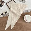 Silk scarf new tie-dye old retro versatile solid color neck protection small scarf shawl cotton and linen triangle scarf waist tie