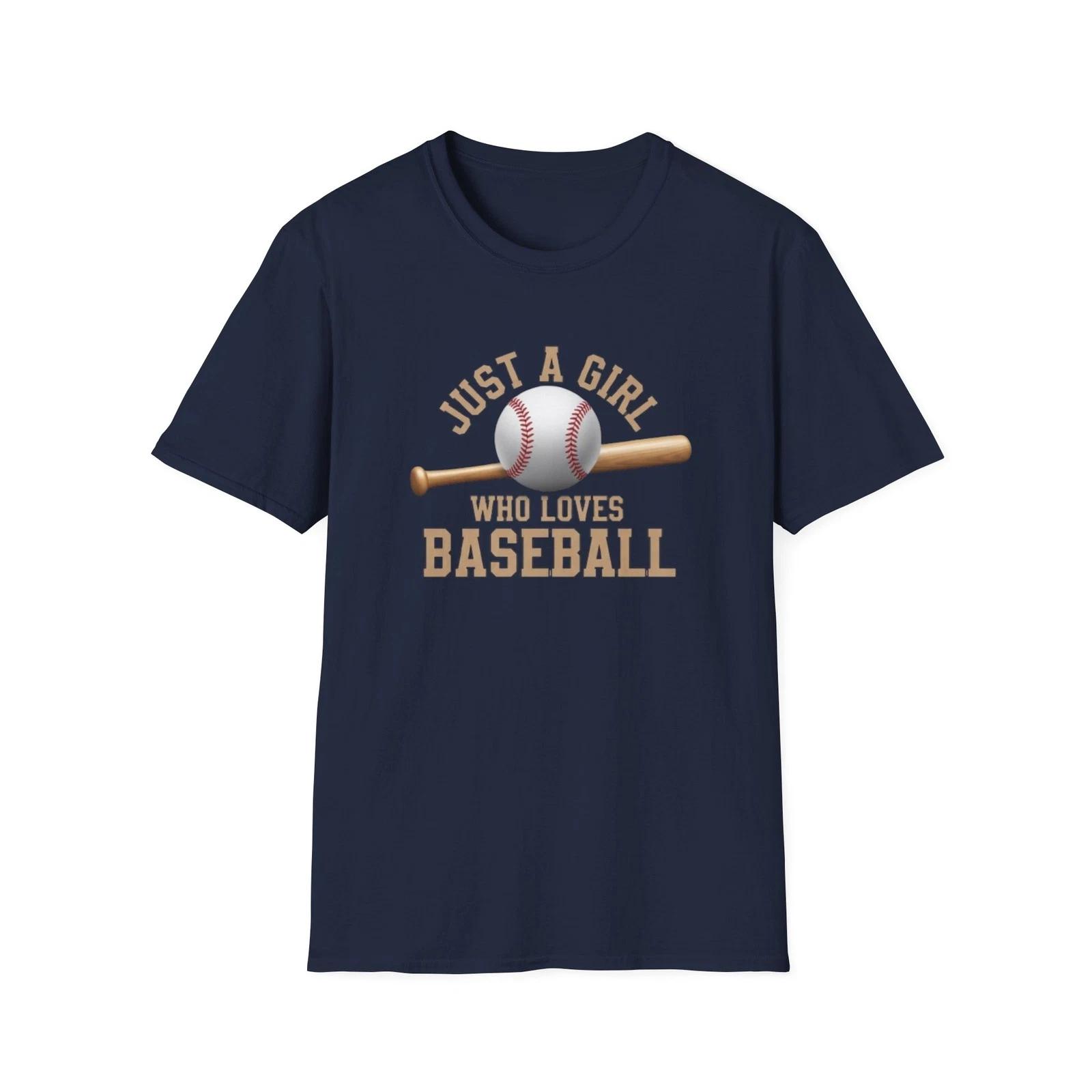 Baseball Lover T shirt, Sports Fan Tee, Just A Girl Who Loves Baseball Shirt M
