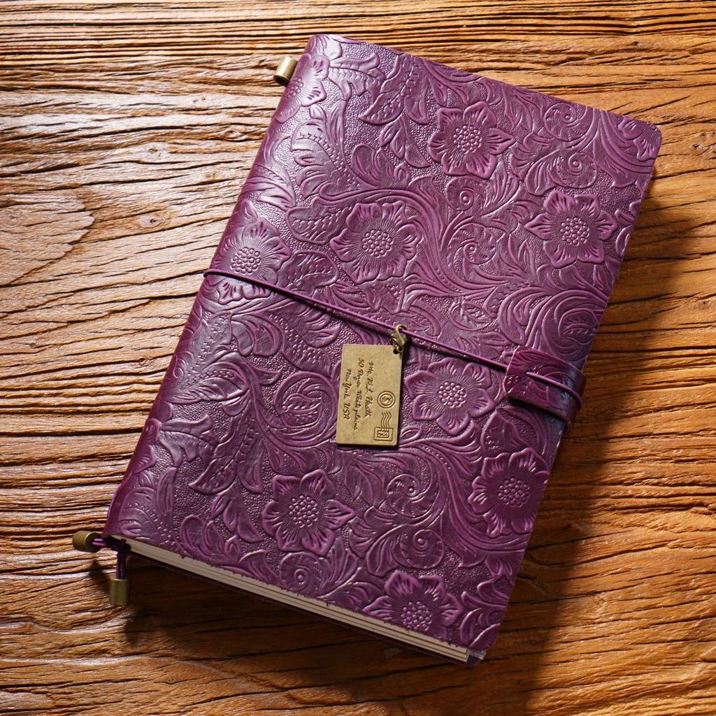 2026 Retro Carved Cowhide Travel Notepad Handmade Notebook Stationery Handbook Creative Diary