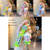 Charming Soft Pvc Bear Keychain In Blue Yellow Pink Green For Gifts