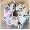 10pcs/lot Linen Drawstring pocket Cute Pattern Printed DIY wedding Candy Storage Bag Travel Makeup Cloth Shoes Sundries Storage