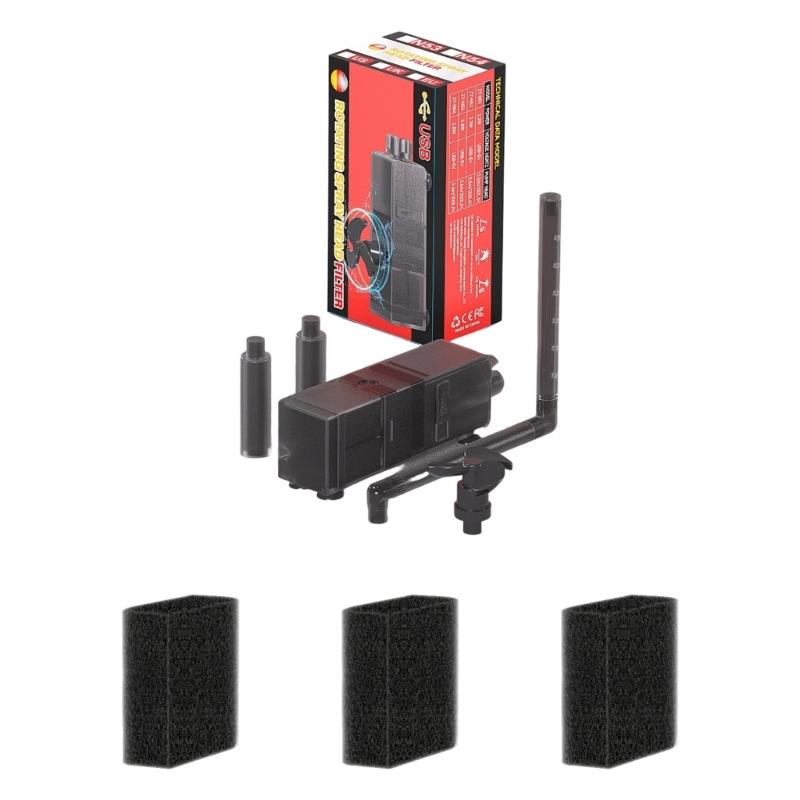 Noiseless Water Filter Geyser Pump USB Propelled for Outdoor Reservoirs and Indoor Aquariums