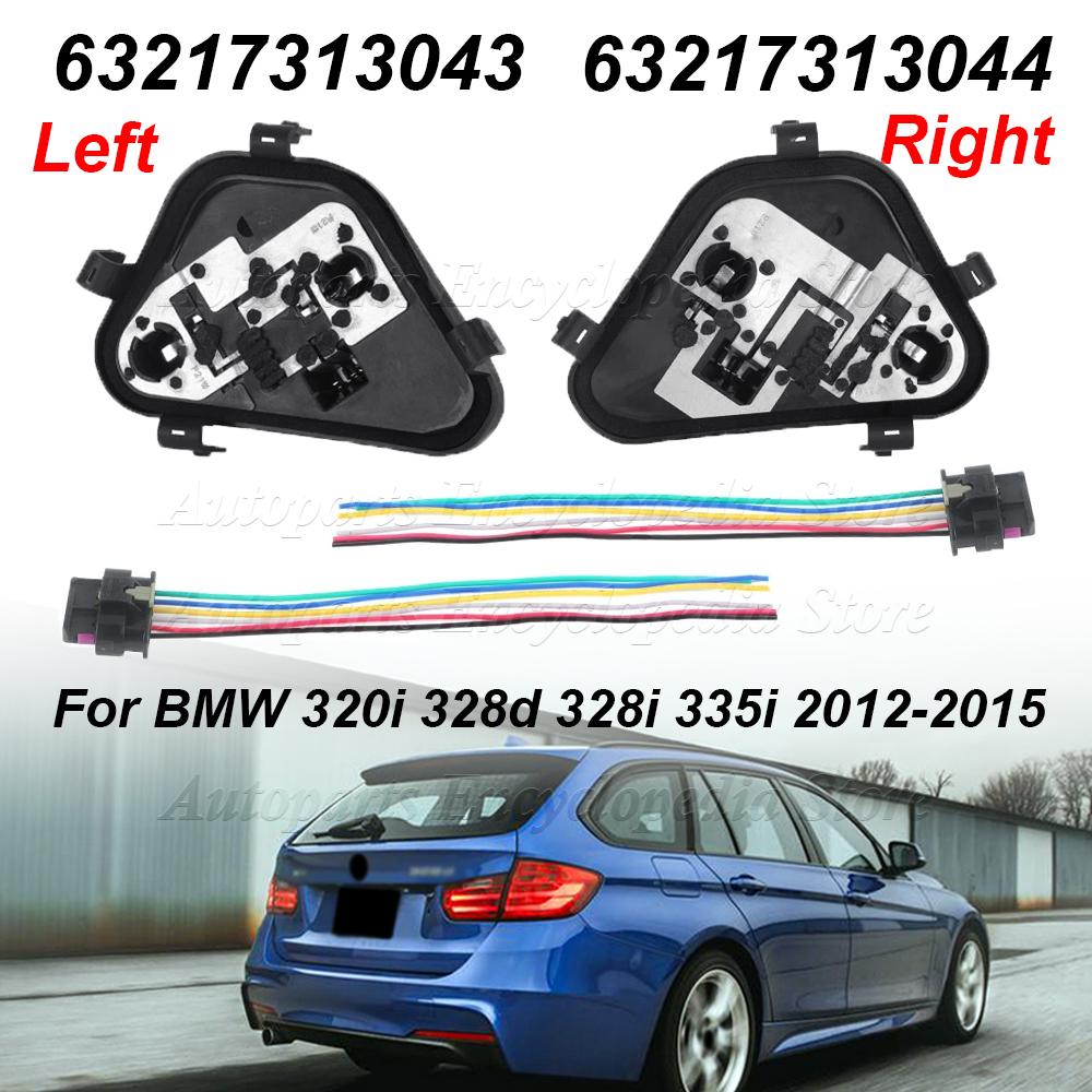 For BMW 320i 328d 328i 335i 2012-2015 ActiveHybrid 3 M3 63217313043 Car Tail Lamp Bulb Socket +Wire Harness 63217313044
