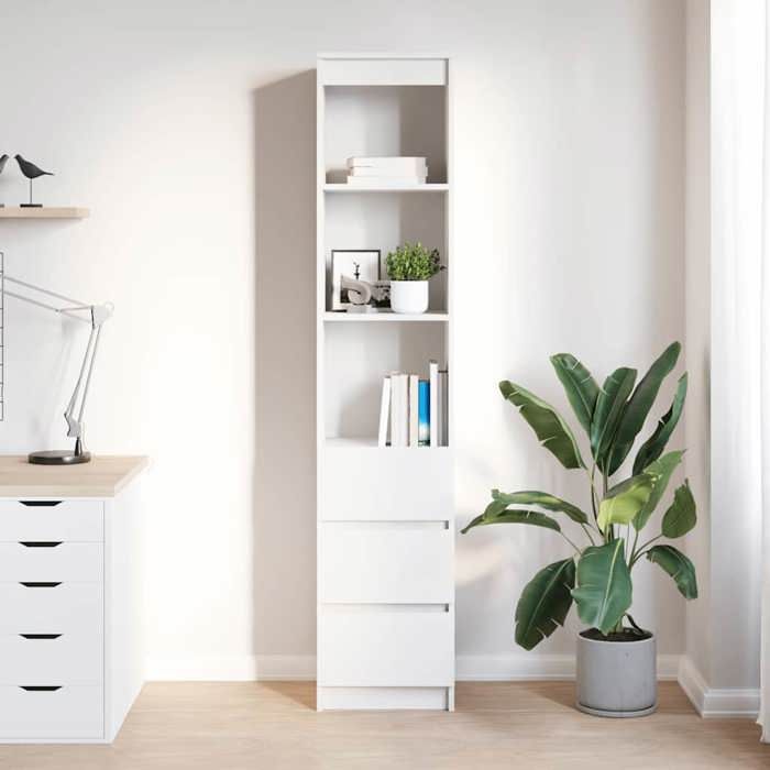 VidaXL Highboard White 37.5x35x180 Cm Engineered Wood, Cabinet, Sideboard, High Storage Cabinet, Cabinet of 861661