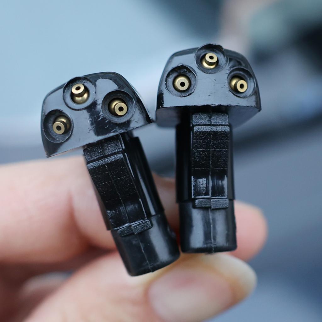 2Pcs Windshield Washer Spray Nozzle – Dual Hole Jets for Car Wiper System, Universal Fit Auto Glass Water Sprayer