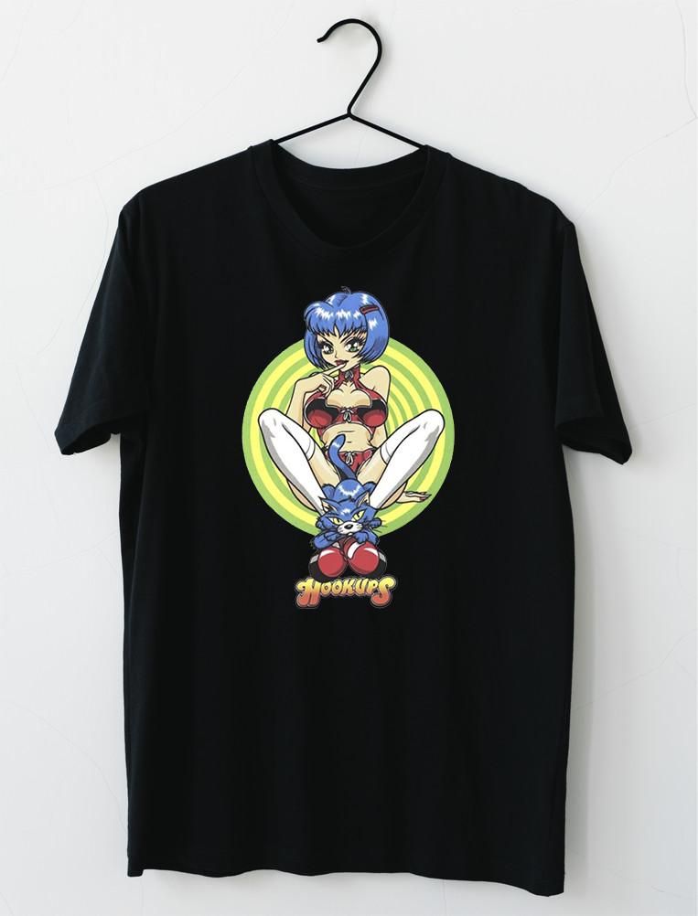 Hookups Skateboard Sexy Cat Woman T-shirt S3XL XL