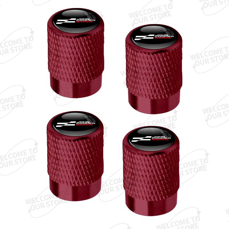 Aluminum For John Cooper Works JCW Logo Mini Cooper R59 R60 R61 F55 4pcs Car Decor Wheel Tire Valve Caps Stem Cover Accessories