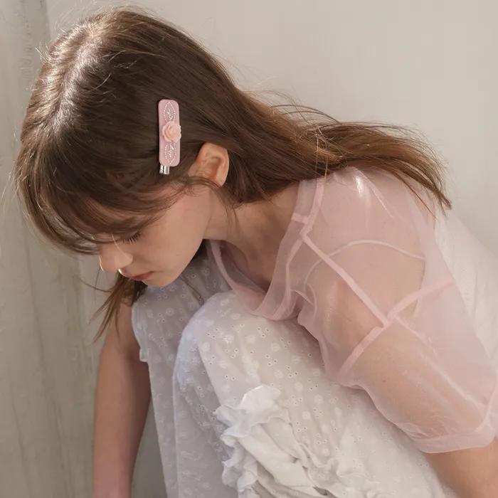 ROSE HOT FIX HAIR PIN (LIGHTPINK)