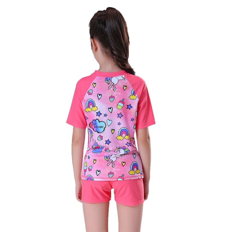 Tuolangshi Girls Two-Piece Sun Protection Swimsuit