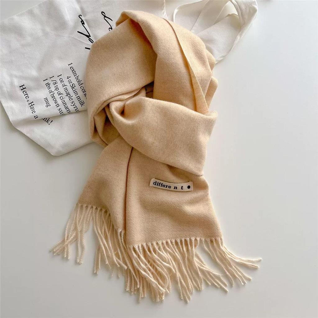 Unisex Ciepły Długi Szalik: Wszechstronny szal w jednolitym kolorze na jesień i zimę