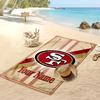 San Francisco 49ers Custom Beach Towel, Print Your Name Text Lightweight Absorbent Towel for Swimming Travel