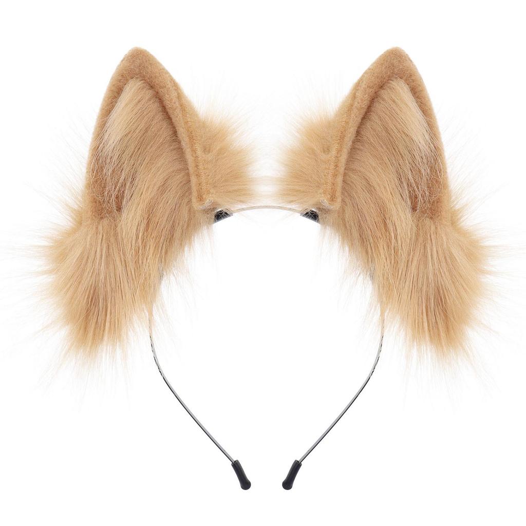 Japanese Lolita Headdress: Handmade Plush Cat & Fox Ears Headband