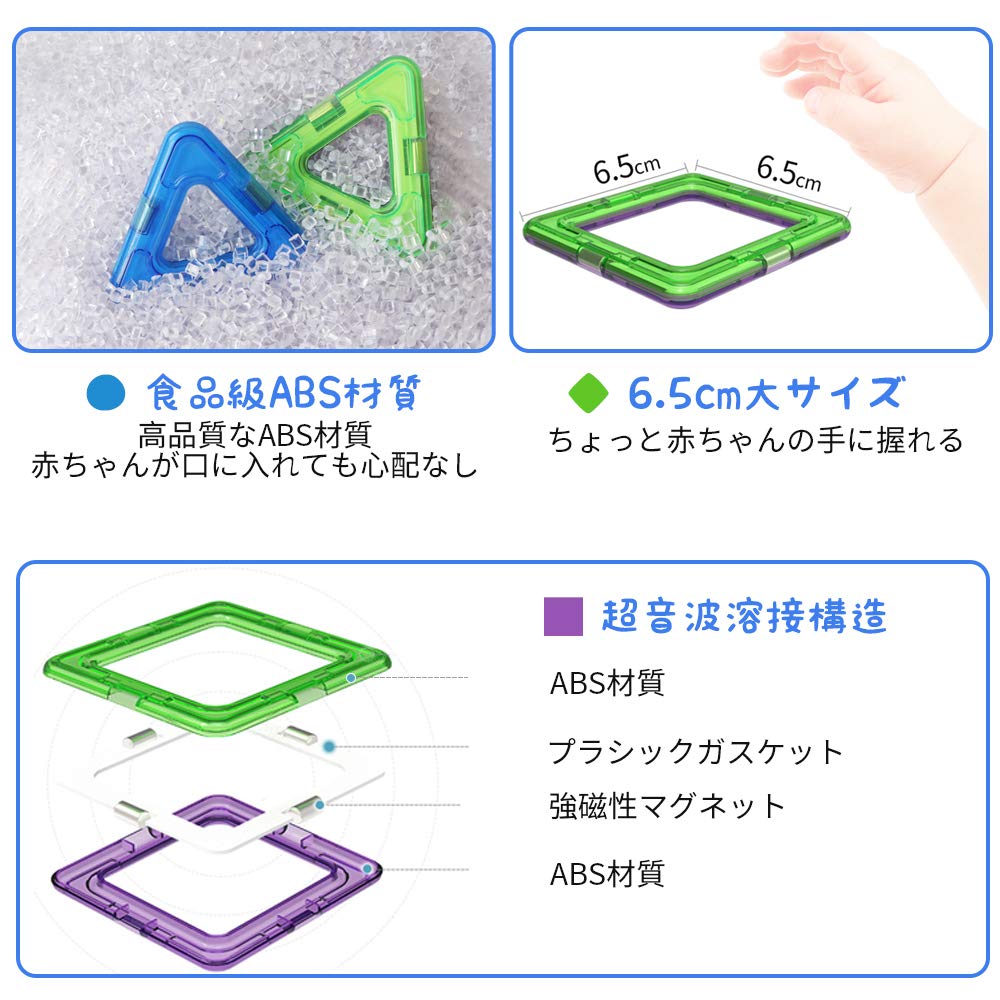 FlyCreat Magnetic Building 60 Magnetic Magnetic Building Blocks for 3D and DIY with Storage Perfect for and Christmas Baby and Blocks, Pieces, Toys,