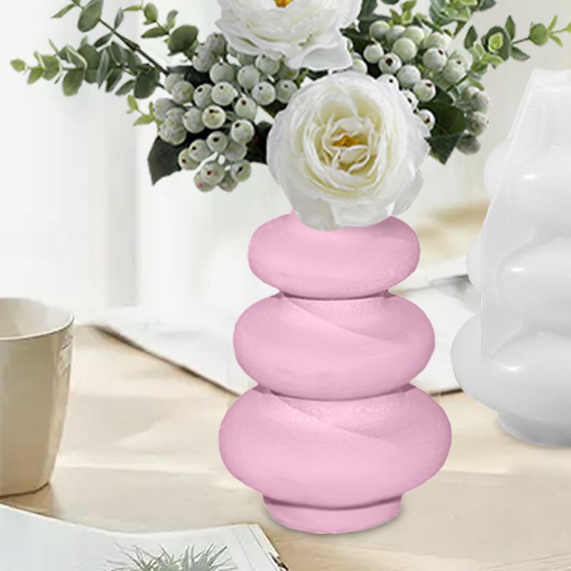 Resin Vase Mold Modern Style Resin Casting Vase Mould Multi-Function Creative Soft Silicone Mould For Making Flower Vases