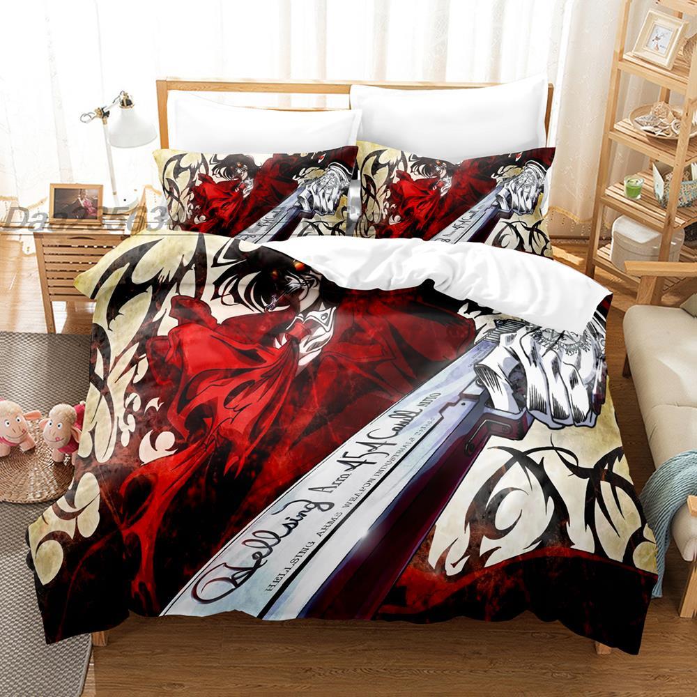 3D Printing Anime Hellsing Bedding Set Single Twin Full Queen King Size Bed Set Adult Kid Bedroom Duvet Cover Sets Home Textiles