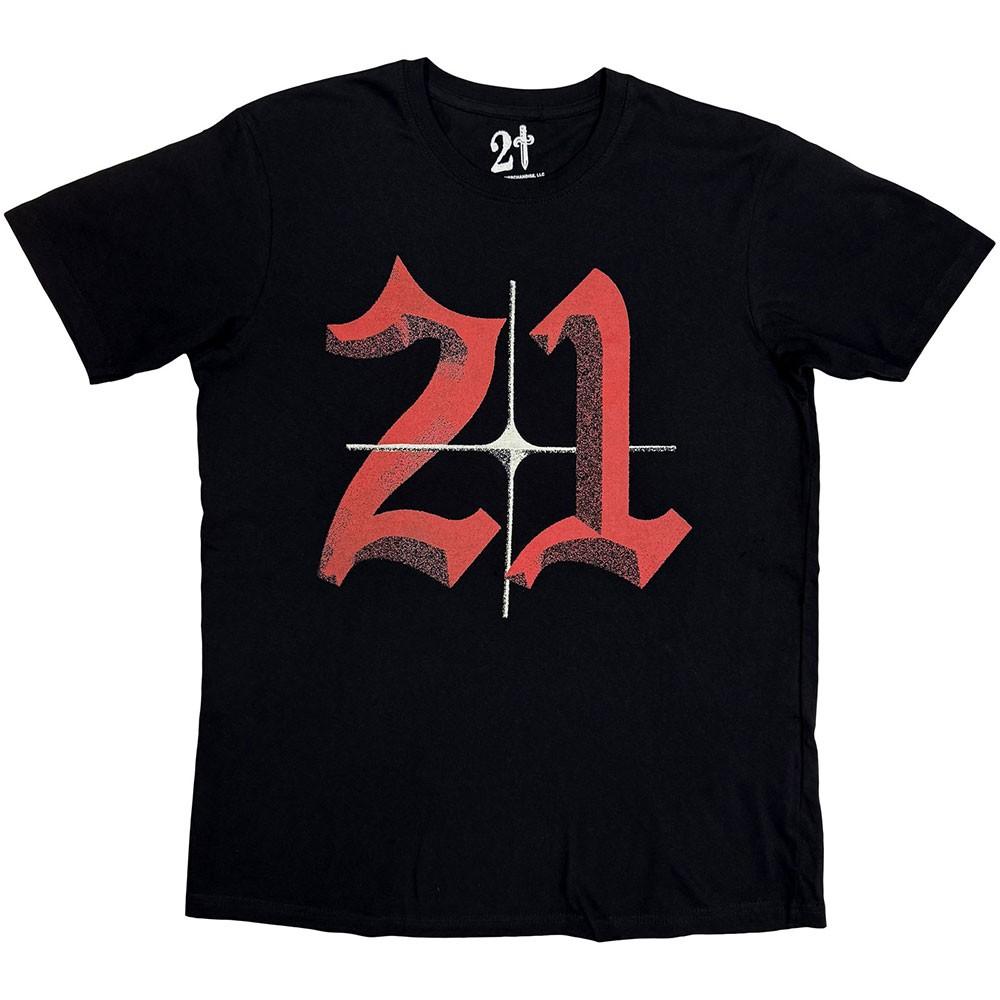 21 Savage Unisex TShirt Death Before Dishonor Daggers Large Black S