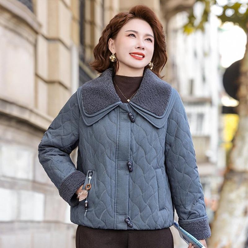 Winter Simple and Versatile Short Cotton-padded Clothes Large-size Women's Clothing High-end Casual Loose Warm Cotton Clothes