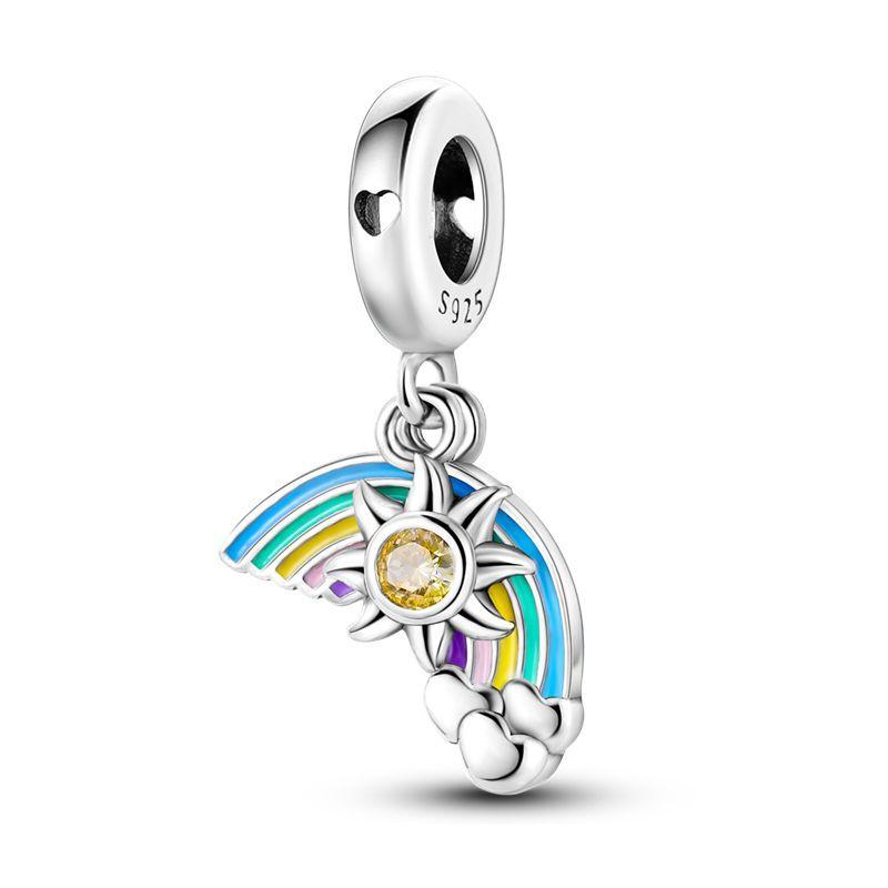 Rame Sognante Universo Stella Ciondoli Originali Bracciale Charms Gioielli Festa Perline Fai da Te Regali alla Moda