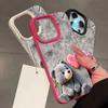 Cute Teddy Bear Heart Pattern Lychee Soft Phone Case For iPhone 17 16 15 14 13 12 11 Pro Max 15 14 Plus X Xs XR 17 Air Cover