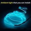 Universal 5M Neon LED Car Interior Decorative Lamp Strip USB Drive For DlY Decorative Dashboard Console Ambient Light Cold Light