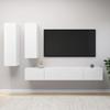 Vidaxl 4-Cz. TV Cabinet Set, White, Wood-Based Material