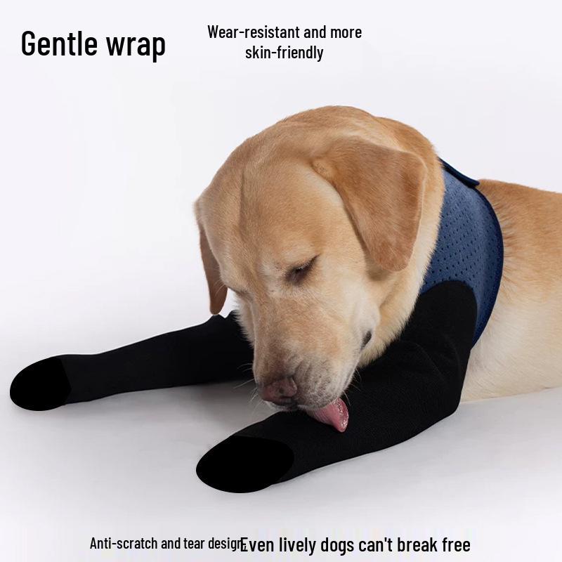 Dog Leg Brace - Protective Front Leg Strap for Injury, Anti-Lick, Anti-Bite, Rehabilitation & Joint Support