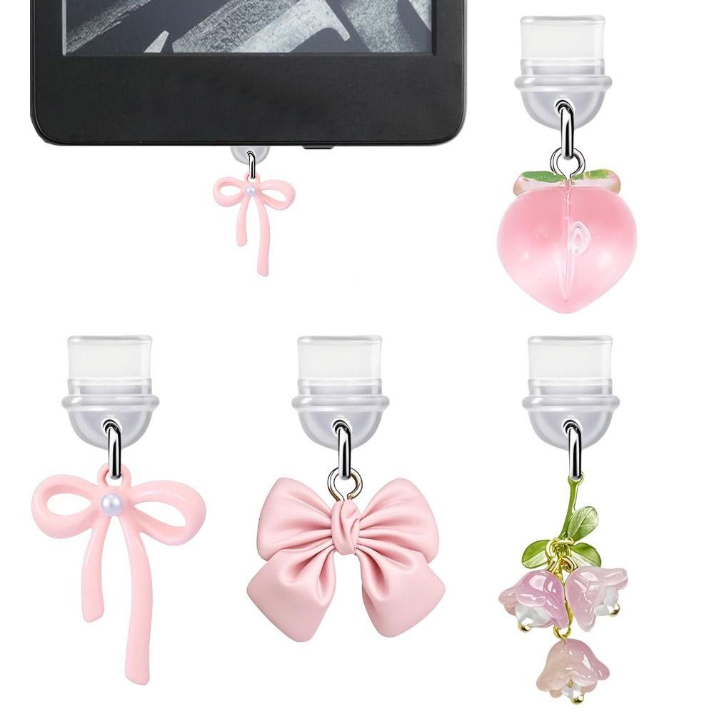 4pcs/set DIY Charging Port Protector Mobile Phone Dust Plug for Kindle Phone Accessories