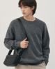 WORK ON BODY OFF Morby Semi-Overfit Plain Long Sleeve Knit [Charcoal]