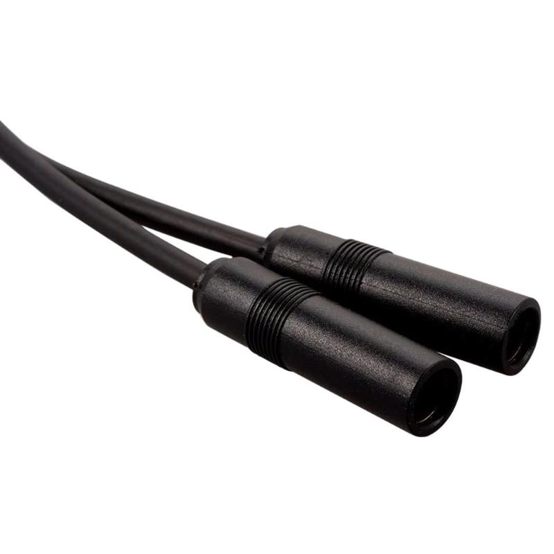 1 Male To 2 Female Car AM FM Radio Antenna Splitter Adapter Extension Cable 19in Y Adapter Connector for Car Truck SUV