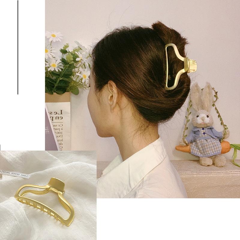 New Metal Claw Clip for Women Gold Geometric Hair Claw Large Size Headband Hairpin Claw Clip Hair Crab Hair Accessories