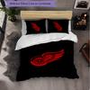 Detroit Red Wings Pattern Microfiber 3Pcs Bedding Set Decor Duvet Cover Set For Bedroom Home Use