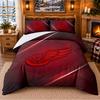 Printed 3Pcs Bedding Set Detroit Red Wings Pattern Bed Sheet Pillowcase For Bedroom Decor
