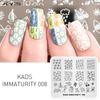kads Nail Stamping Plates Immaturity 008 Funny Stuff Tree Flowers Pattern Template Manicure Nail Tool Templates