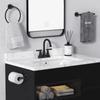 3 Hole Matte Black Bathroom Faucet with Pop-up Drain, 4 Inch Centerset, Stainless Steel Lead-Free for Sink Vanity