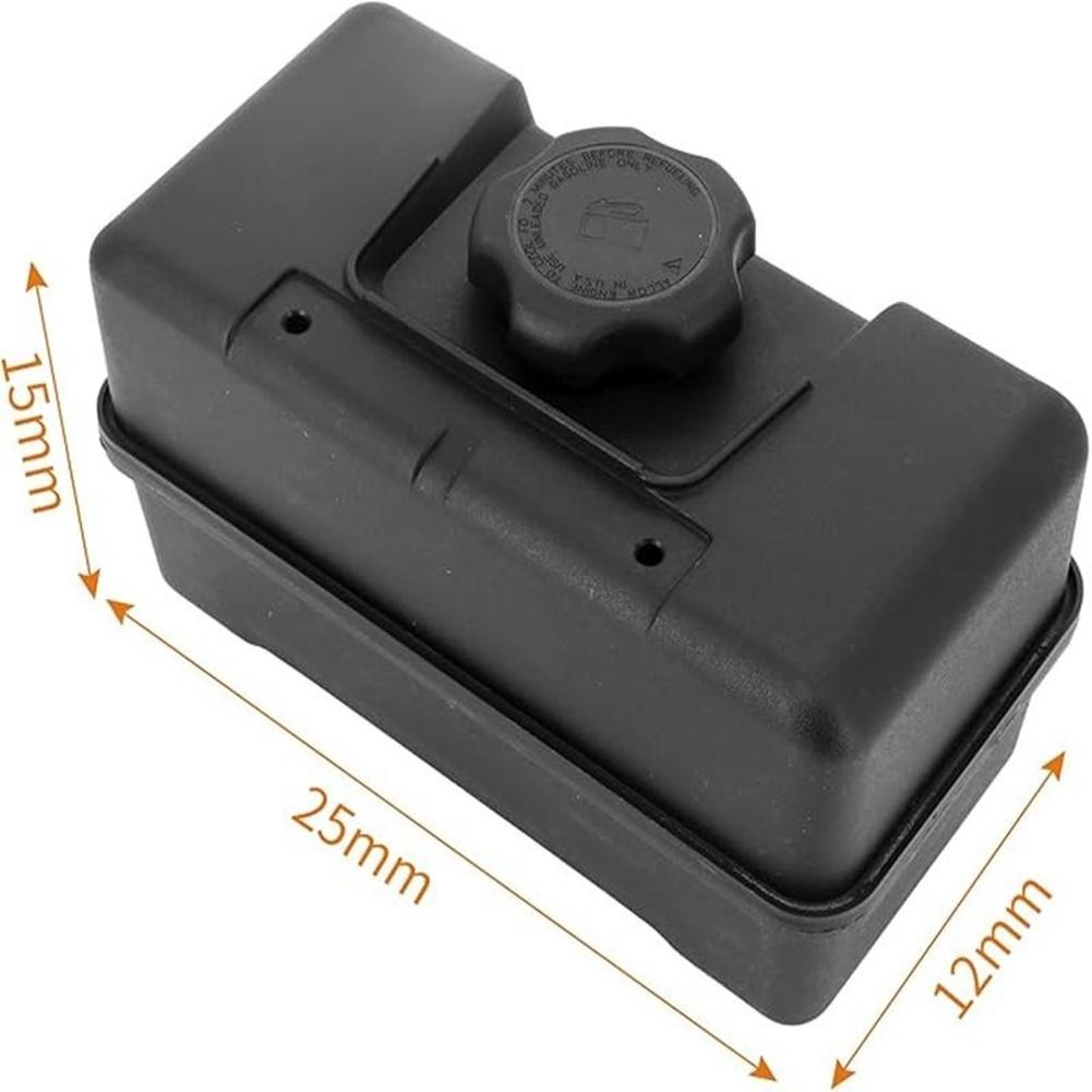 Fuel Tank 691993 4 Quart for Lawn Mower Black Plastic Housing Aluminum Valve Insert Hole 25 Cm X 18 Cm X 13 Cm