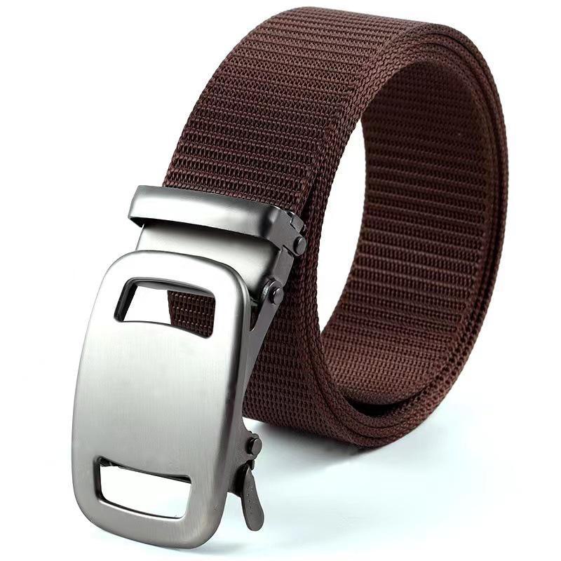 Men's Automatic Toothless Nylon Canvas Outdoor Belt