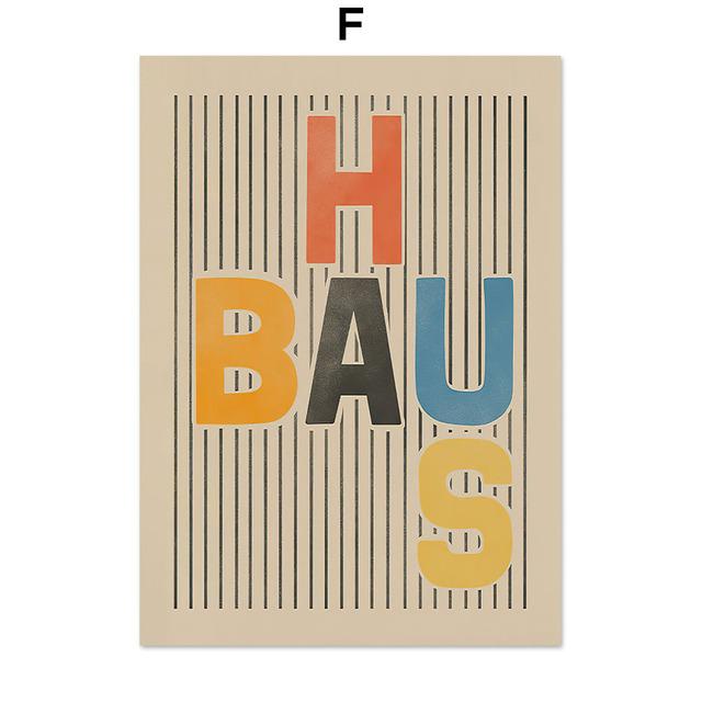 Bauhaus Geometria Linee Sole Mare Astratta moderna Nordic Wall Art Poster e stampe su tela Immagini per soggiorno Decor