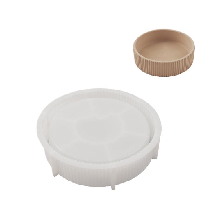 Silicone Candle Holder Mold Candle Plate Mold Jewelry Tray Molds Storage Tray Moulds Silicone Texture for Crafting Lover