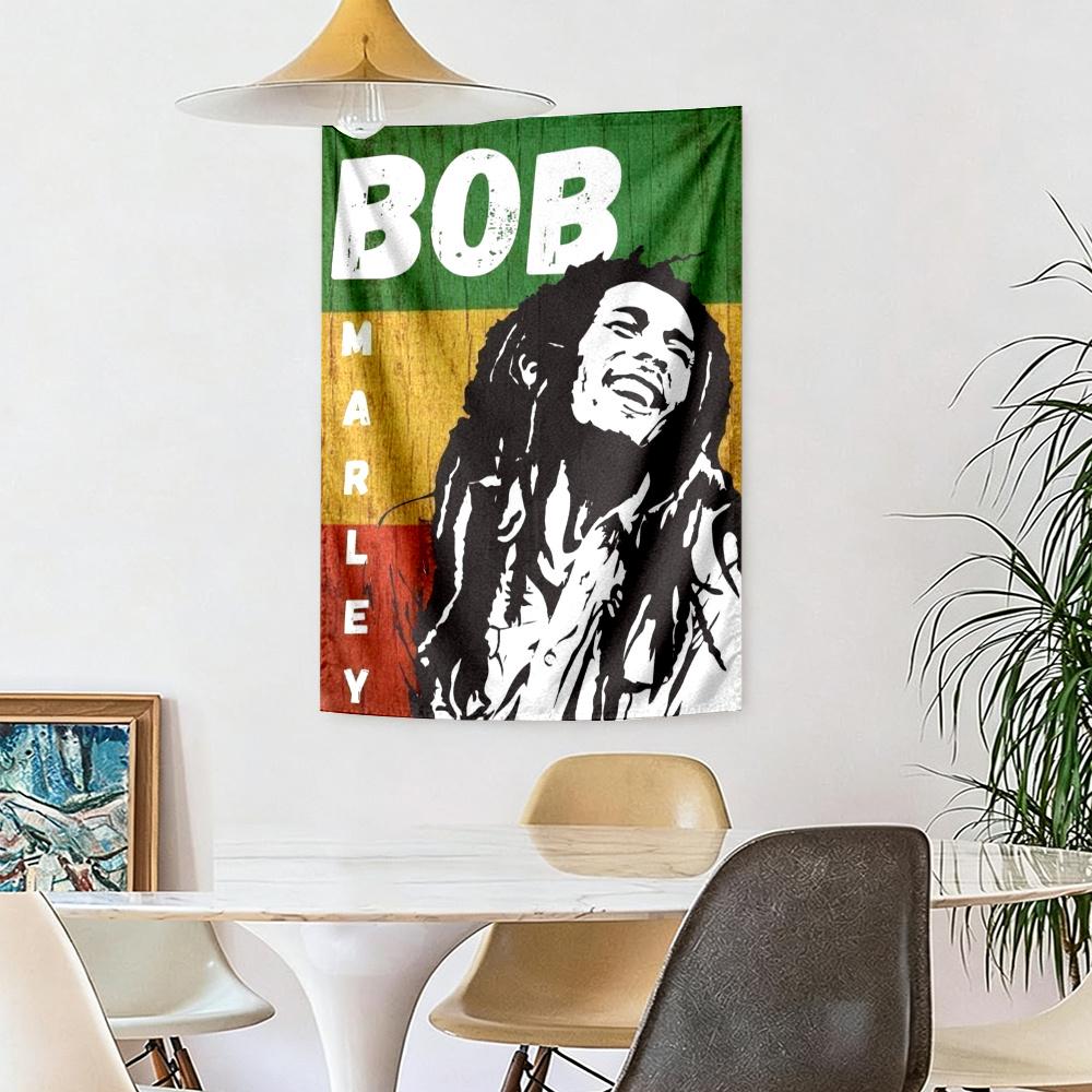 Bob Marley Estetická Tapiserie Severský Minimal Ideální Pro Stěnu Koleje Čtecí Koutek Ložnice Celoroční Ručně Malovaný Styl Dárek Pro Nový Domov