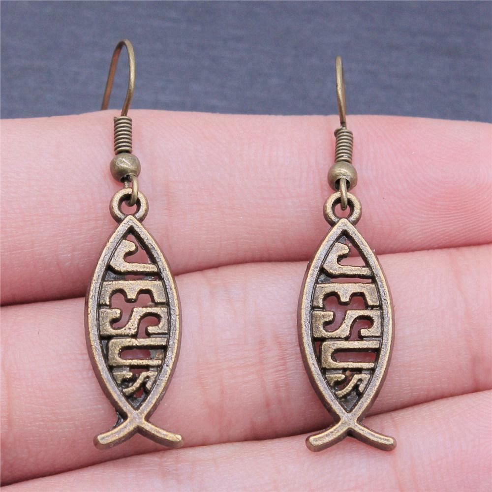Casual Handmade Cross Amulet Drop Earrings Thoughtful Friendship Gift for Office Wear