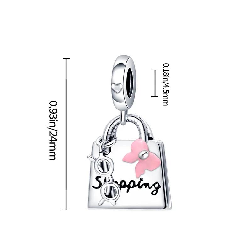 Charm Bead Charms Authentic copper Handbag Bead Charms Compatible With Bracelets Jewellery Diy Women Party Gift