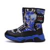 Botas de nieve para niños transfronterizas, zapatos de invierno de terciopelo y algodón para niños medianos y mayores, botas altas multicolores de algodón para niños grandes.