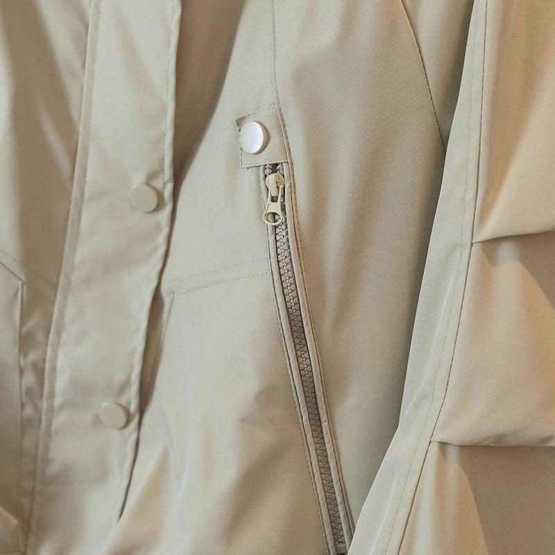 Plus Size 300 Jin Women's Hooded Windbreaker: High-End, Loose, Windproof Baseball Jacket for Spring/Autumn