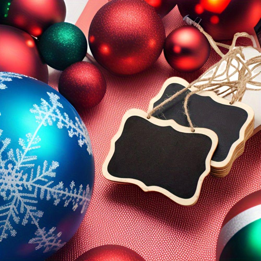 20Pcs Wooden Mini Double-Sided Blackboards Hanging Wedding Venue Card Chalkboard Memo Board  Home